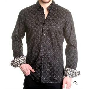 NEW MIZUMI COUTURE elegant modern fit shirt in black